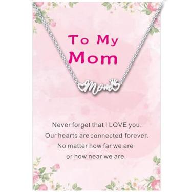 Imagem de Colar de presente para mãe, mãe, avó, avó, presente de dia das mães, filha, irmã, sobrinha, presente de aniversário para mulheres, One Size, Aço inoxidável, Sem Pedra Preciosa