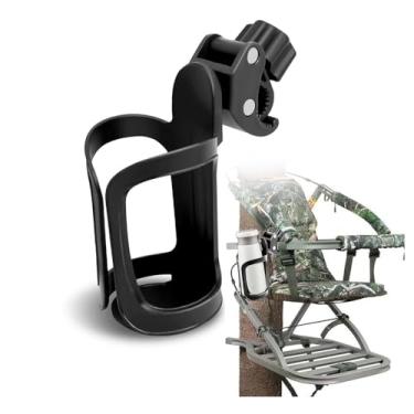 Imagem de Suporte universal para garrafa de água de bicicleta preta com rotação 360 para cadeira de rodas de bicicleta, carrinho de bebê, andador, andador