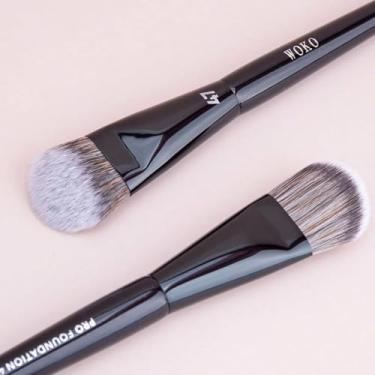 Imagem de Pincel profissional para corretivo, base, maquiagem, pincel denso, creme líquido em pó, aplicador de maquiagem