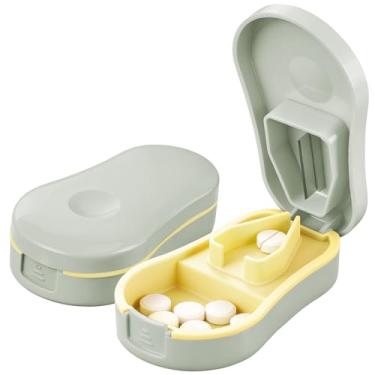 Imagem de Cortador de comprimidos para comprimidos pequenos e pequenos - Divisor de comprimidos de precisão de silicone premium - Projetado para dificuldades de engolir e animais de estimação. Almofada
