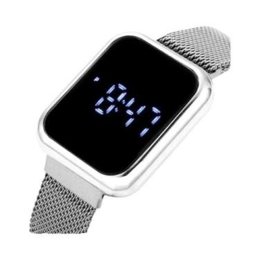 Imagem de Relógios Digitais De Luxo LED Para Casais, Relógios De Pulso Eletrônic