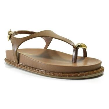 Imagem de Sandália Papete Feminina Via Marte, Marrom, 36