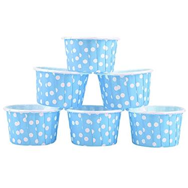 Imagem de Mini copos para assar bolo, 100 peças de forros redondos de cupcake de tamanho padrão, copos de papel para muffin, caixas para assar bolos para casamento, aniversário, chá de bebê, festa de férias