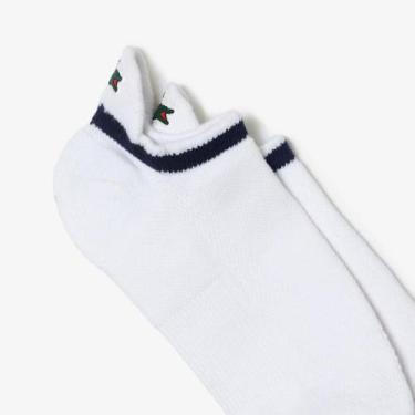 Imagem de Meias Esportivas Respiráveis de Algodão - LACOSTE, Branco, Azul marinh