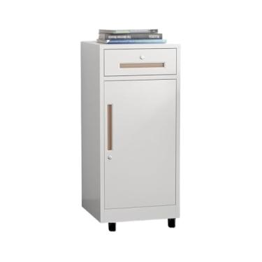 Imagem de Armário de Arquivos Armário de arquivoGabinete gaveta açoArmário armazenamento multifuncional para escritórioSob a mesa com armário trava(Branco)
