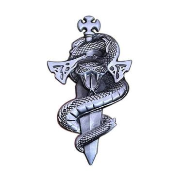 Imagem de Fivela de cinto Snake and Sword Alloy Western Style 72g - yiweisai