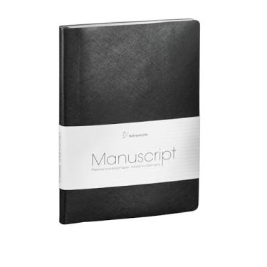 Imagem de Caderno "Manuscript", A5, Preto, Couro Reciclado, 100g/m², pontilhado, 96 folhas