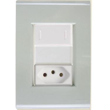 Imagem de Interruptor E Tomada 20a Liz Verde Ardósia Tramontina Completo Pronto Tramontina