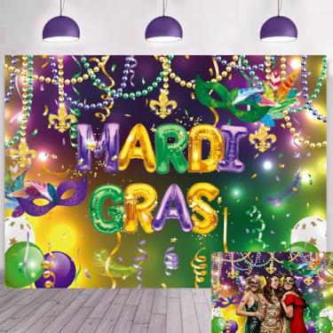 Imagem de 2,1 x 1,5 m de fundo de carnaval roxo dourado com glitter máscara de fundo para fotografia cenário colorido baile de máscaras decoração de festa de dança adereços de estúdio