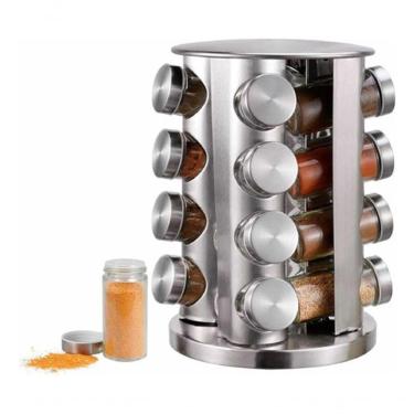 Imagem de Porta Tempero Suporte Organizador Giratório 20 Unidades