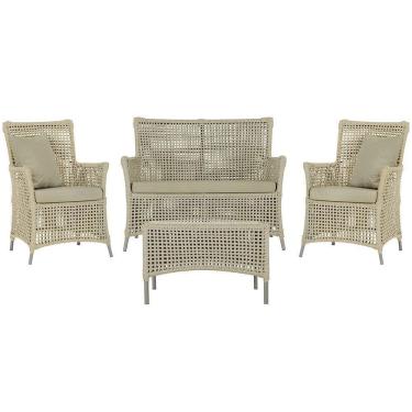 Imagem de Jogo Sofá E 2 Poltronas E Mesa Igapó Fendi E7 Trama Original Rami