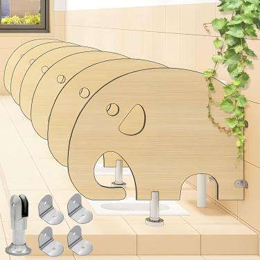 Imagem de Divisória De Vaso Sanitário De Tela De Mictório Infantil, Divisor De Proteção De Vaso Sanitário Montado No Chão, Divisória De Privacidade De Banh, Yellow, 600x800mm/23.62x31.50in