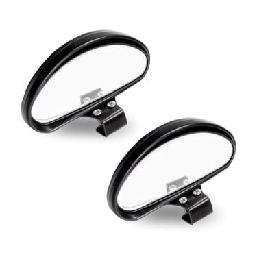 Imagem de Dogary 2 peças de espelho de ponto cego de carro, espelho auxiliar de ré ajustável para carro com fixação de parafuso, visão traseira clara de campo de visão ampla, acessórios externos universais de