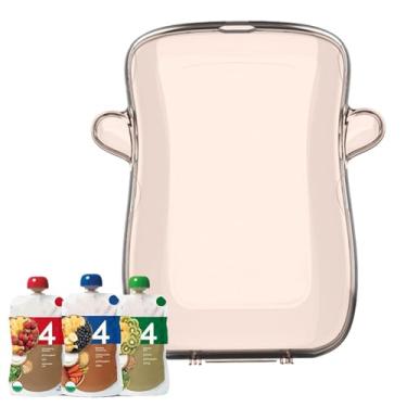 Imagem de Suporte para bolsa infantil, suporte para bolsa de apertar - Recipiente para alimentos à prova de compressão - Suporte para caixa de leite, garrafa reutilizável para comida de bebê, suporte