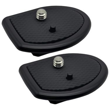 Imagem de IOUALEY Pacote com 2 placas de liberação rápida de 27 mm (1-1/40.6 cm), adaptador universal de substituição para tripé de câmera para cabeças de tripé de soquete quadrado de 27 mm