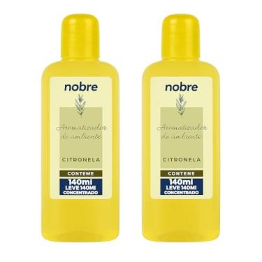 Imagem de Nobre Kit Aromatizador de Ambiente Profissional, Citronela Concentrado, 3 Unidades de 140ml, com Borrifador, para Ambientes Internos