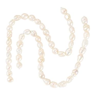 Imagem de Spritewelry 55 contas de pérolas de água doce 5-9 mm contas de pérolas cultivadas 0,5 mm furo gota branca contas de pérola para fazer joias, colares, pulseiras, brincos