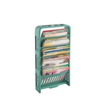 Imagem de RSLEE Estante de livros de 2 cores, prática, estável, grande capacidade, estante aberta para estudantes, estante em pé, anti-ponta para escritório, casa, estante com armazenamento