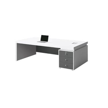 Imagem de ZDJZMGZ Mesa de computador, mesa de escritório em casa, adequada para escritório, mesa, mesa de gerente moderna, mesa executiva de escritório, mesa de computador individual (180 * 80 * 75 cm)