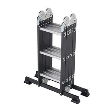 Imagem de Escada telescópica multiuso escada telescópica de alumínio extensível para escritório interno e externo (tamanho: 4,7 m/15,4 pés)