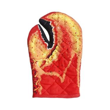 Imagem de Luvas de forno de lagosta – Luvas engraçadas de garra de lagosta, luvas de cozinha antiderrapantes resistentes ao calor para churrasco, cozinhar, grelhar, assar, pizza, torradeira, churrasco