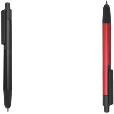 Imagem de Caneta Esferográfica em Metal, Ponta Touch, Escrita Azul, Corpo Cilíndrico, Ponta Fina, Grip Ergonômico, Multicolorido, 24 Unidades, para Colorir, a Partir de 3 Anos (Preto e Vermelho)