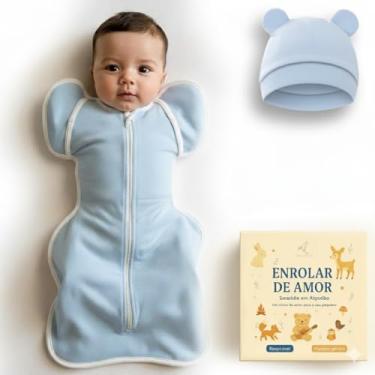 Imagem de Swaddle Dream Up – Charutinho, Saco de Dormir Ajustável e Cueiro, Swaddle de Transição, Melhora o Sono e Acalma o Reflexo do Susto – Essencial para Recém-nascidos (0 a 3 meses) Azul M