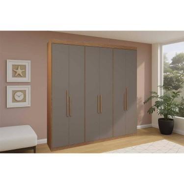 Imagem de Guarda Roupa Casal 6 Portas E 2 Gavetas Ph 1804 Carvalho/fendi - Herval
