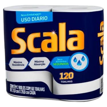 Imagem de Papel Toalha Scala 2 Rolos 120 Folhas