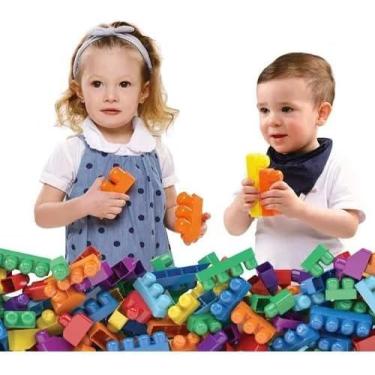 Imagem de Brinquedo Blocos de Montar 100 Peças Educativo Multi Idéias