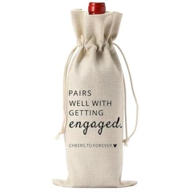 Imagem de KELIZIN 1 bolsa de vinho champanhe, presentes de noivado