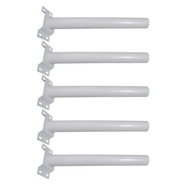 Imagem de Suporte Luminaria Solar Barra Poste Aço 5 Unidades