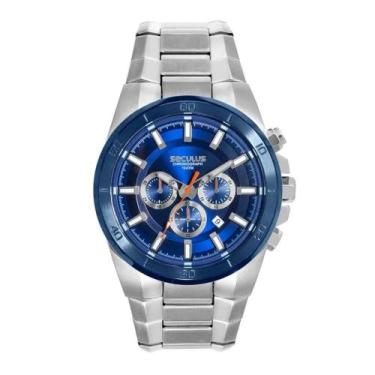 Imagem de Relógio Seculus Masculino Ref: 44319gpsvoa1 Cronógrafo Prateado