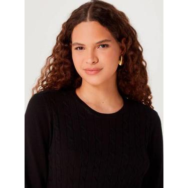 Imagem de Blusão Tricô Hering K0MX Feminino Com Textura Algodão T. P/XXG, G, N10