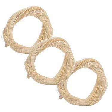 Imagem de WALFRONT 3 Peças de Cabelo de Cavalo para Violino, Acessórios Musicais de Substituição Branco Natural Com Tratamento de Chapeamento, para Viola Violoncelo