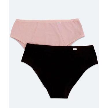 Imagem de Kit 2 Calcinhas Biquíni DelRio-24230, Preto, Bege, G