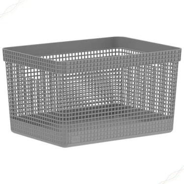 Imagem de Cesto Organizador Caixa Grid Grande Roupas Brinquedos Diversos Multius