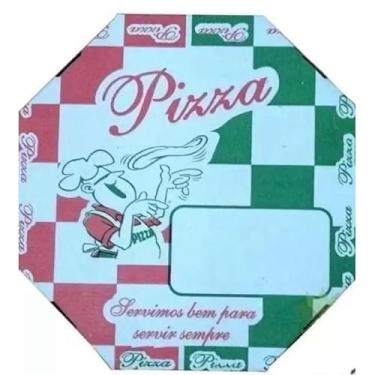 Imagem de Kit 50 Caixas de Pizza Nº35 Oitavada Branca Resistente para Delivery Festas e Comércio Varejista