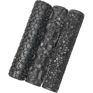 Imagem de Conjunto de rolo de textura de resina, pacote com 3 ferramentas de impressão de argila para argila de polímero e argila seca ao ar, carimbos de padrão para artesanato DIY, presente ideal para