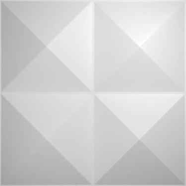 Imagem de Ekena Millwork Painel de parede 3D decorativo WP12X12TIWH Tirana EnduraWall 3D, 29 cm L x 29 cm A, branco