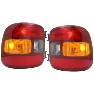 Imagem de GuiTT Nova luz traseira compatível com Chevy Silverado 1500 Stepside 1999-2003 Luzes laterais do motorista e do passageiro borda vermelha substitui GM2800136 GM2801136 15224277 15224276