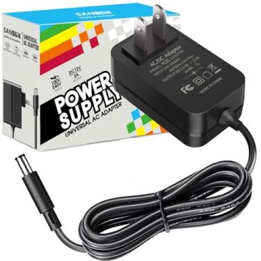 Imagem de Fonte de alimentação de 12V 2A, conversor de tomada CA 120V para DC12V 5,5 x 2,1 mm, driver LED de 12 volts 24 W transformador adaptador para fitas de luz, câmeras de vigilância, HDD externo, monitor,