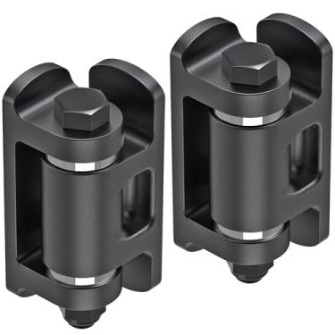 Imagem de Insaga Dobradiças soldáveis de 9 cm para serviço pesado - Dobradiça de portão de aço carbono de 6 mm de espessura com rolamento, anel de poeira e dobradiças soldáveis de porca de bloqueio – Capacidade