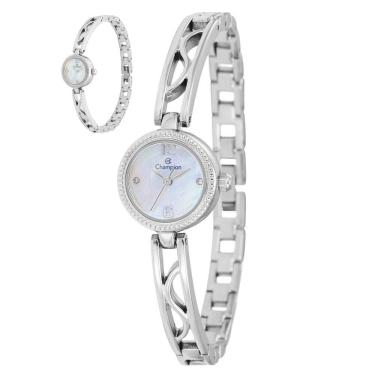 Imagem de Relógio Champion Feminino Ref: Cf26286q Bracelete Prateado