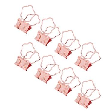 Imagem de aqxreight 100 Peças Clipes de Pasta de Papel Bonitos de Metal Portáteis Pequenos Grampos de Pasta para Casa, Escola, Escritório, Flor de Ouro Rosa, Fácil Fixação é Usar um Clipe de de Papel Em Forma