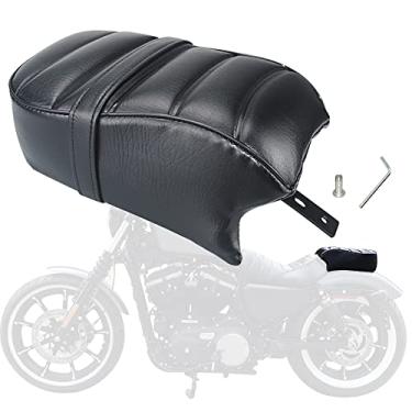 Imagem de O assento de pilão de passageiros ONETK serve para modelos Harley Davidson 2016-2020 Sportster Iron 883 XL883N, preto