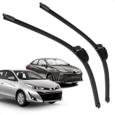 Imagem de Par Palheta Dianteira Limpadora de Para-brisa Yaris 2018 A 2025 de Silicone
