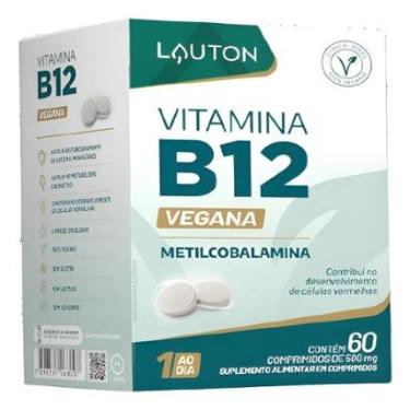 Imagem de LAUTON Vitamina B12 Metilcobalamina Com 60 Capsulas-Unissex