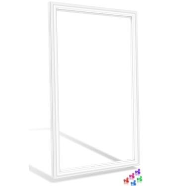 Imagem de Gaxeta de porta de freezer 3206261 atualizada compatível com substituição de junta de porta de freezer Frigidaire 5300129798 Junta de porta para freezer vertical Kenmore vedação de porta branca 79,6