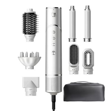 Imagem de Escova Secadora 7 Em 1 Conjunto De Secador De Cabelo Multifuncional De Velocidade Para Alisar Enrolar(Preto-220V)